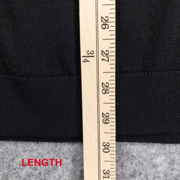 Turnbury Extra Fine Merino Wool Sweater Men’s XL Black V-Neck Classic Knit - Picture 5 of 9